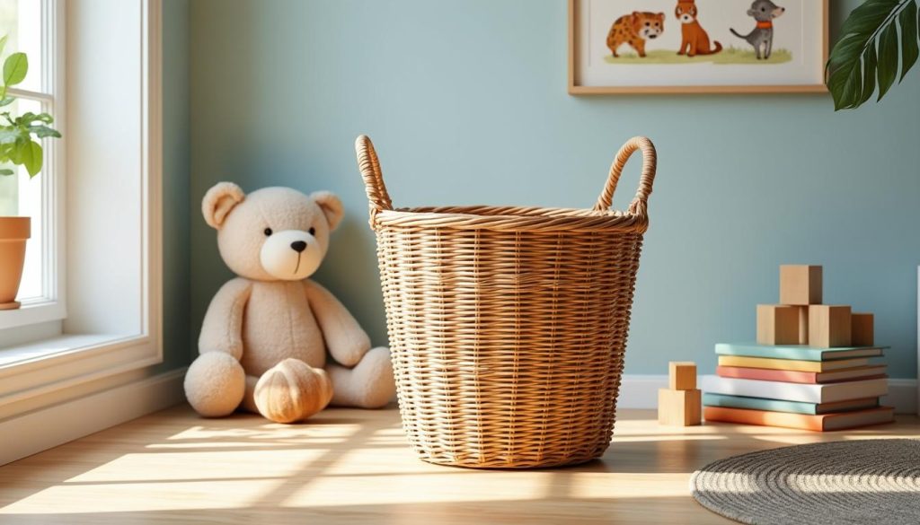 découvrez notre panier en rotin pour enfant, l’accessoire déco et rangement tendance qui allie style naturel et praticité pour la chambre de vos petits.