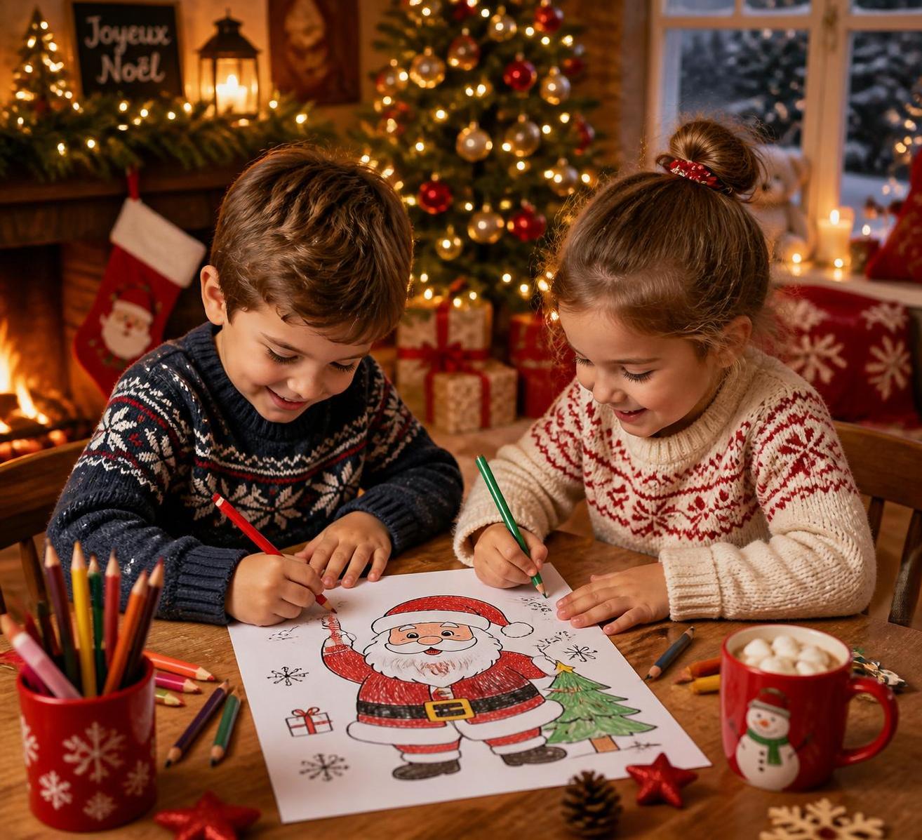 découvrez nos dessins du père noël à imprimer, parfaits pour émerveiller les enfants cet hiver avec des idées simples et amusantes.