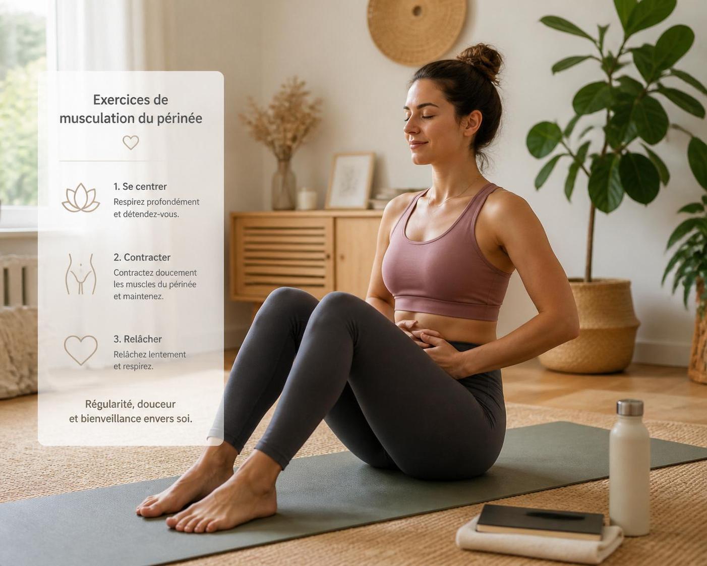 découvrez les exercices efficaces pour muscler votre périnée et prévenir les fuites urinaires, pour un meilleur confort au quotidien.