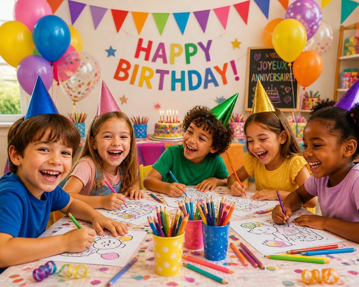 découvrez des idées ludiques de coloriage pour animer les anniversaires des enfants et rendre leur fête inoubliable.