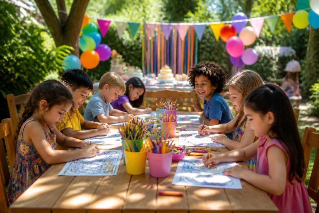 découvrez des idées de coloriages amusants pour animer les anniversaires et divertir les enfants pendant la fête.