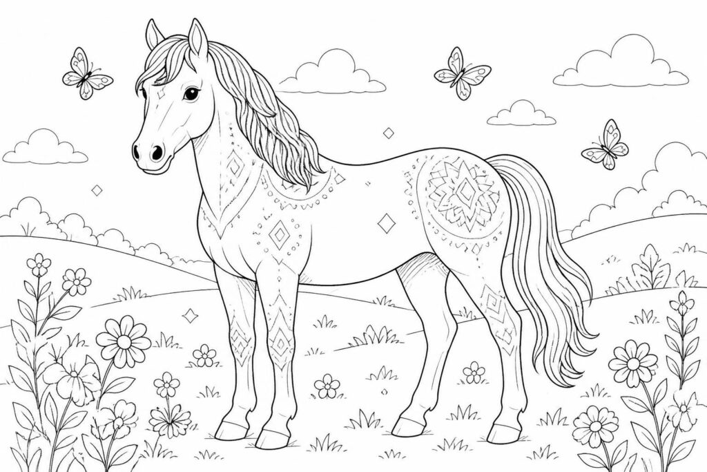 découvrez des coloriages de chevaux à imprimer pour enfants, des idées ludiques et créatives qui stimulent l'imagination et favorisent l'apprentissage tout en s'amusant.