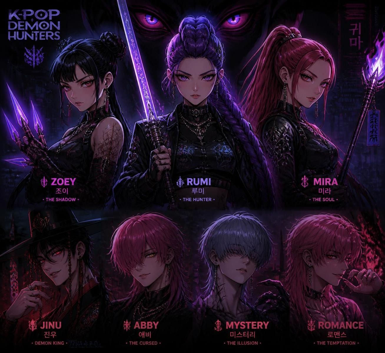 découvrez comment représenter l'univers sombre et captivant du groupe k-pop demon hunters à travers des techniques de dessin et illustration détaillées.