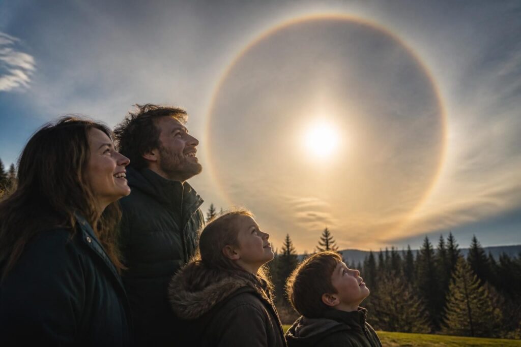 découvrez la définition du phénomène lumineux halo et comprenez pourquoi il fascine autant parents et enfants grâce à ses effets magiques dans le ciel.