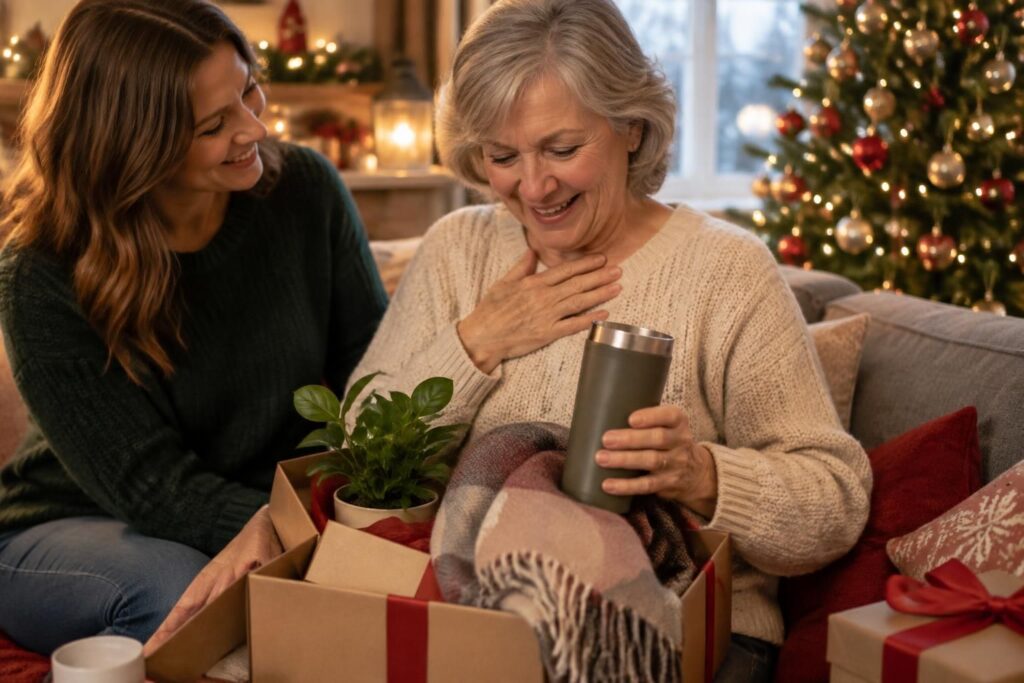 trouvez un cadeau de noël pour maman pas cher, utile et original, avec des idées adaptées à son âge pour lui faire plaisir sans dépasser votre budget.