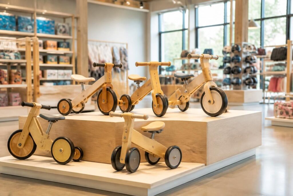 découvrez notre sélection de draisiennes en bois évolutives pour enfants dès 1 an, avec des options pratiques disponibles chez decathlon et king jouet. parfait pour accompagner les premiers pas de votre tout-petit.
