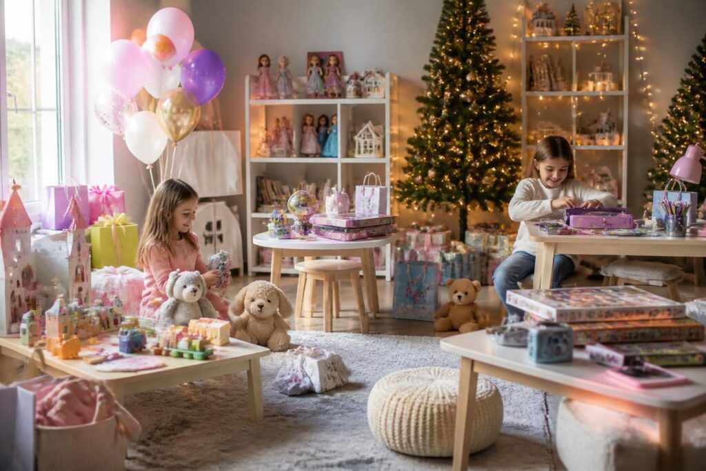 découvrez notre sélection d'idées cadeaux pour fillette de 3 à 10 ans, adaptées à chaque âge et à toutes les occasions, pour faire plaisir facilement.