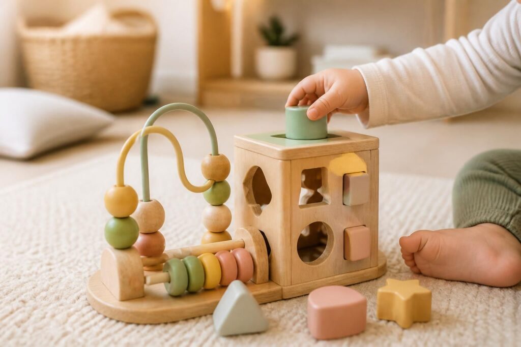 découvrez notre sélection de jouets montessori adaptés aux bébés de 6 mois à 3 ans, conçus pour stimuler l’éveil sensoriel et développer la motricité fine de votre enfant.
