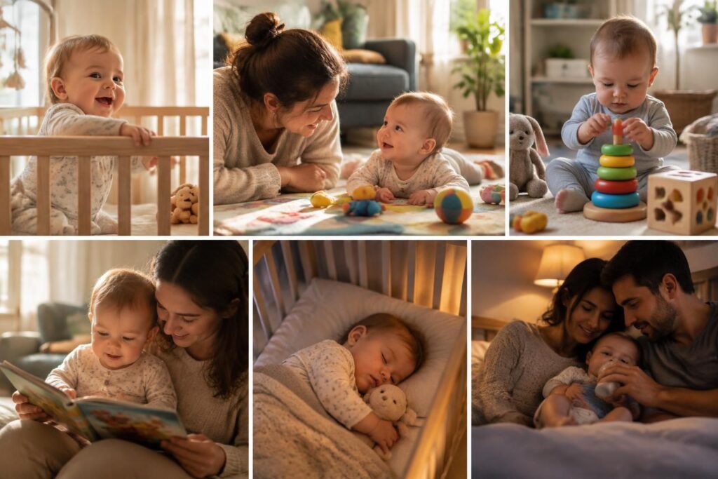 découvrez une journée type pour un bébé de 8 mois : rythmez ses siestes, ses repas et ses activités pour respecter son sommeil et ses besoins.