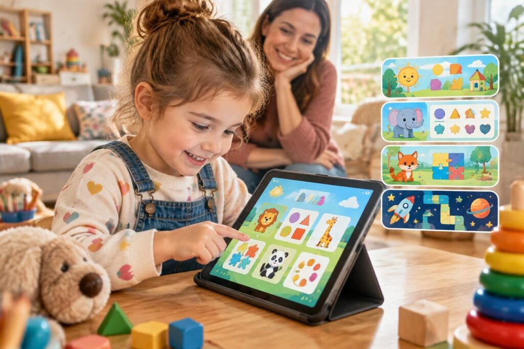 découvrez une application éducative gratuite, adaptée aux enfants de 4 à 9 ans, avec des activités ludiques pour apprendre à leur rythme.