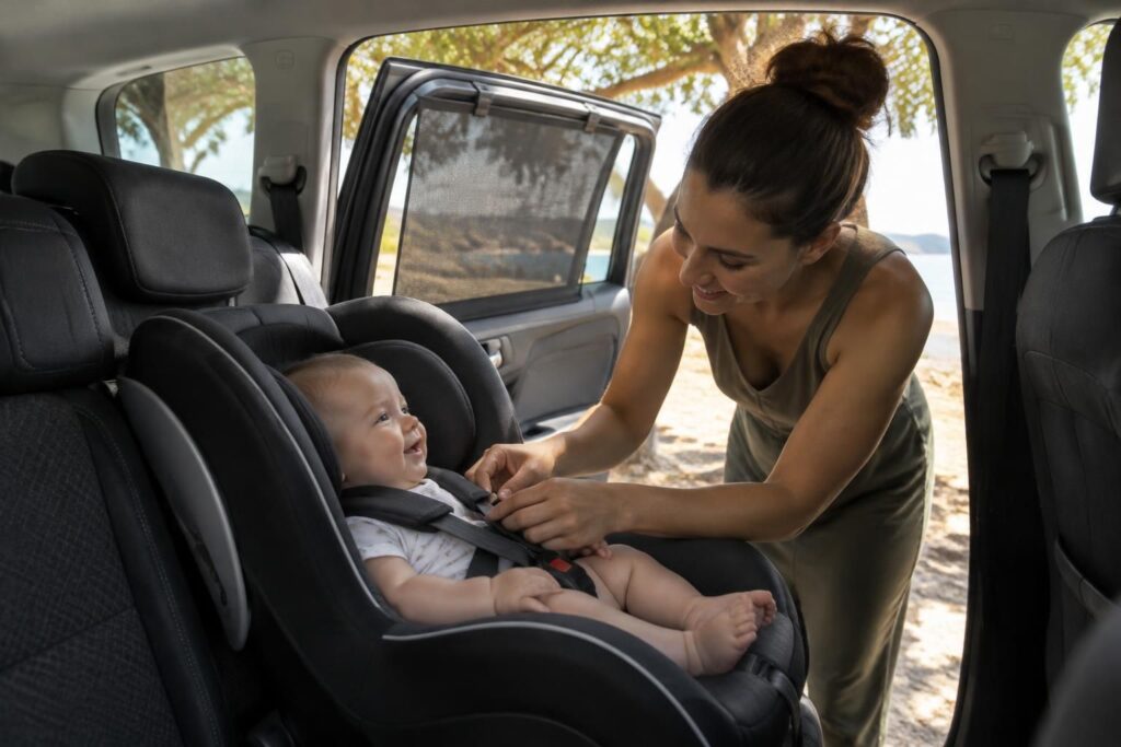 voyagez sereinement avec bébé : découvrez les règles de sécurité en voiture, les précautions contre la canicule et nos conseils pour un trajet confortable.