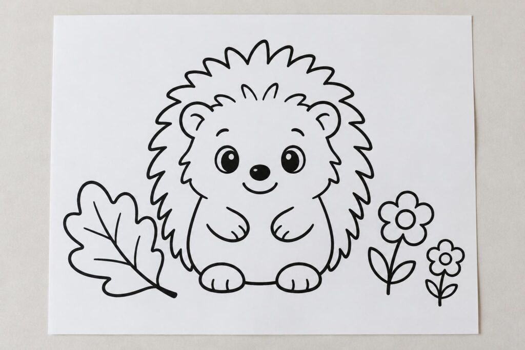 découvrez un coloriage de hérisson mignon et facile à imprimer, idéal pour divertir les enfants et laisser libre cours à leur créativité.
