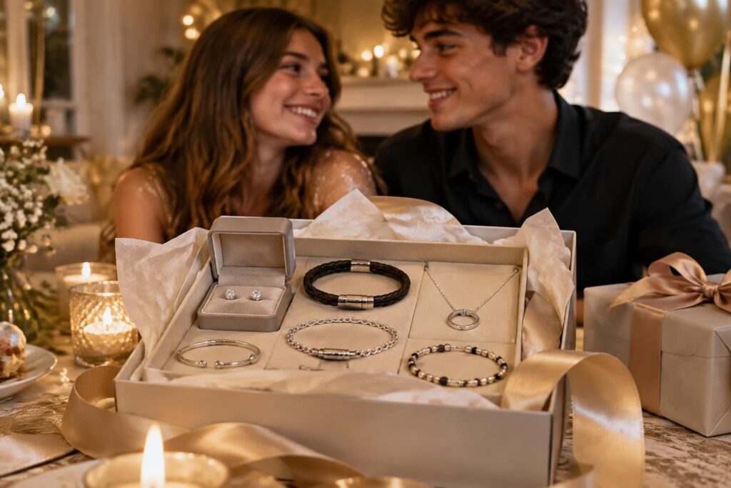 célébrez les 18 ans avec un cadeau inoubliable : découvrez des bijoux et bracelets tendance pour filles et garçons.