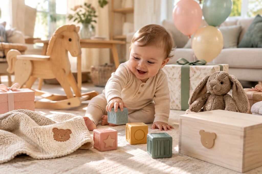 découvrez des idées de cadeaux originaux et personnalisés pour un bébé de 1 an, avec des options adorables pour filles et garçons.