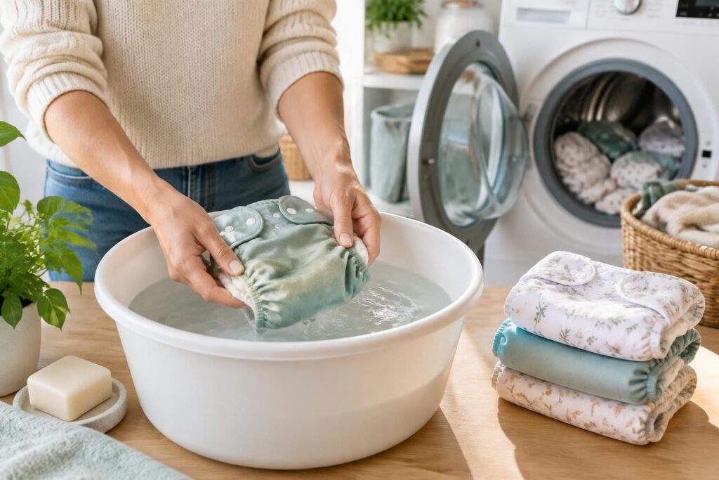 découvrez comment laver vos couches lavables à la main ou en machine, avec des conseils pratiques pour préserver leur efficacité et prolonger leur durée de vie.
