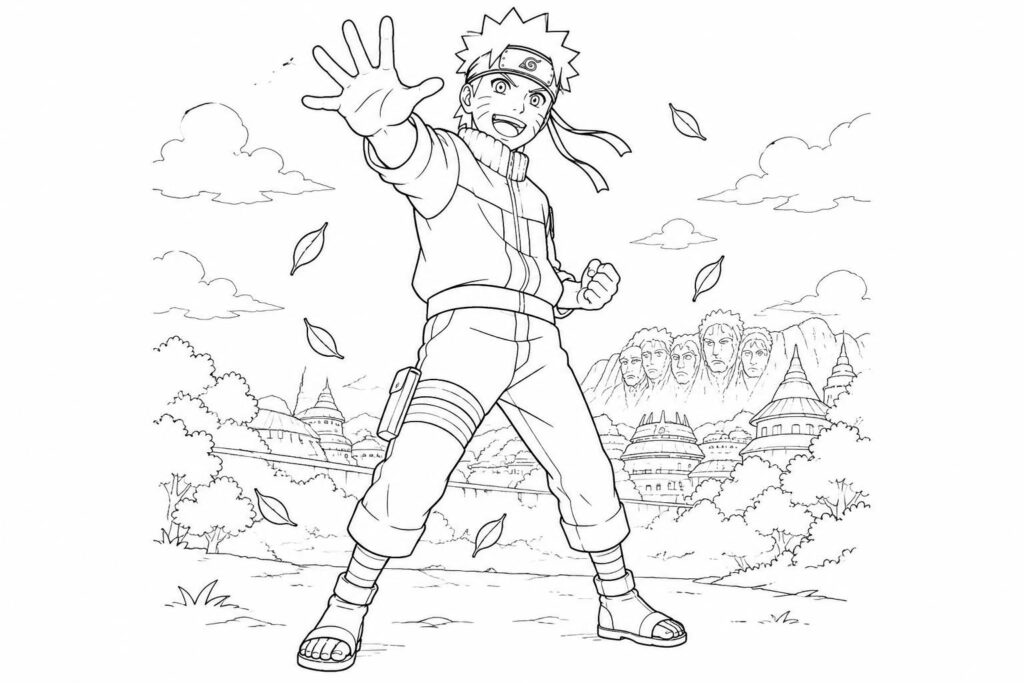 téléchargez gratuitement un dessin de naruto à imprimer et à colorier. une activité amusante pour les petits fans du célèbre ninja !